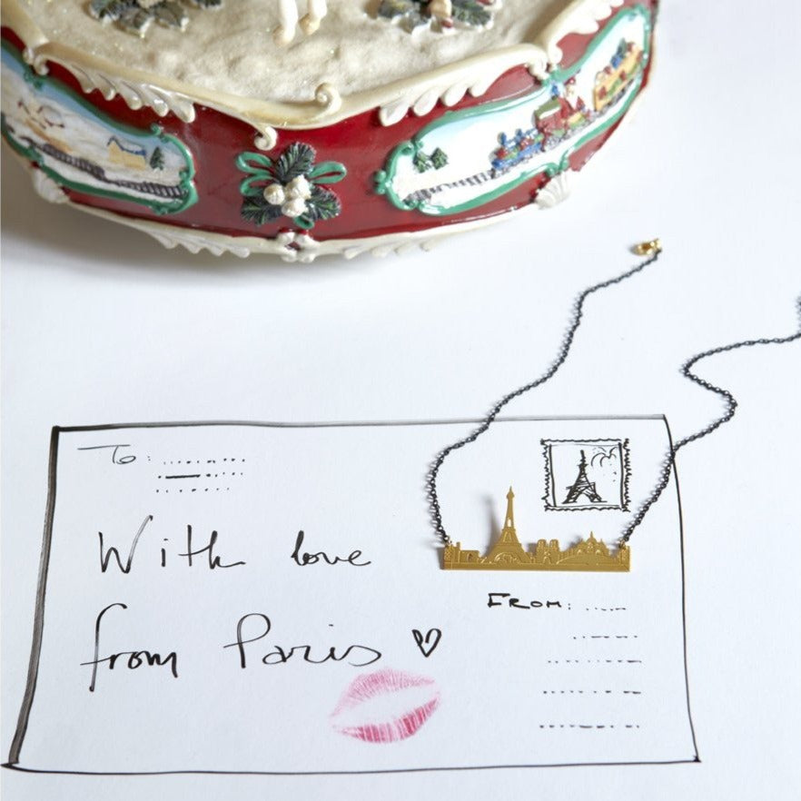 Paris Skyline Chain Necklace L